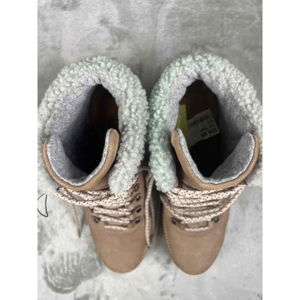 Cole Haan GrandExplore Waterproof Shearling Hiking Boots Tan Nubuck Womens‎ 9
